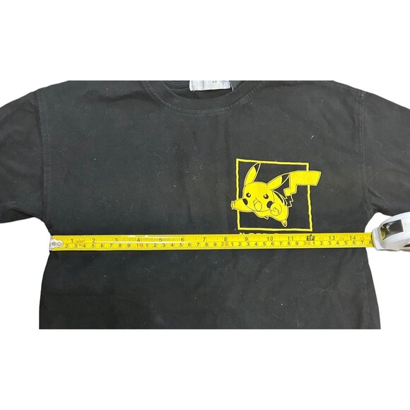Pokémon Pikachu #25 Kids T Shirt Size 8-9 Black Graphic Print - Picture 6 of 7